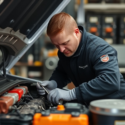 auto technician working
