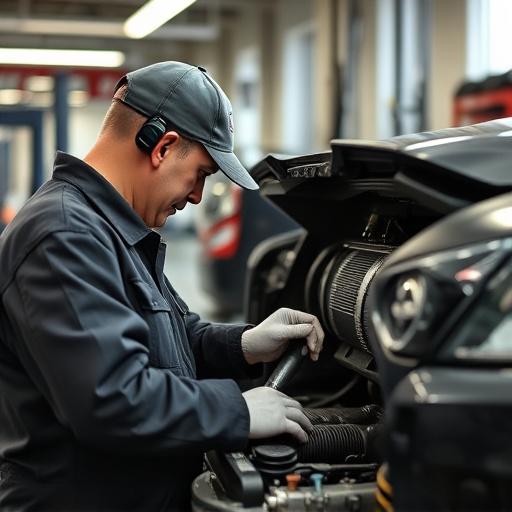auto technician working