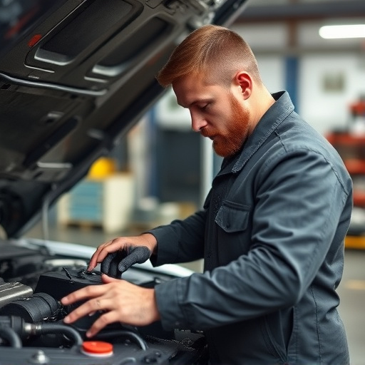 auto technician working