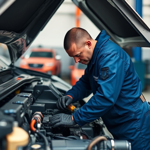 auto technician working
