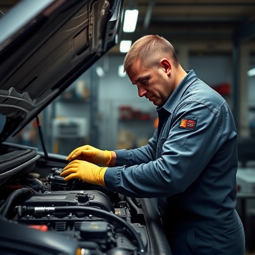 auto technician working