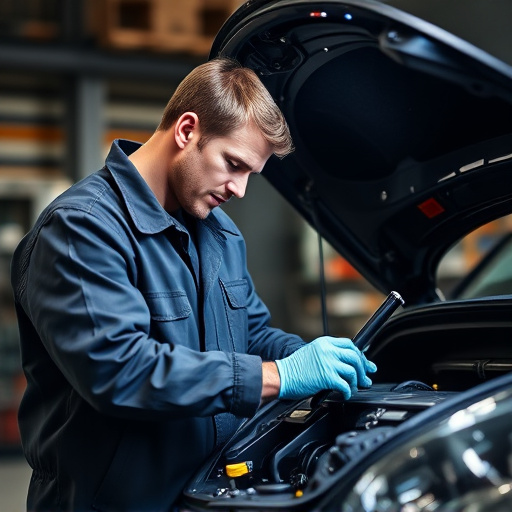 auto technician working