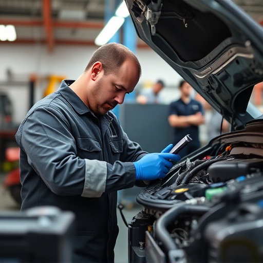 auto technician working