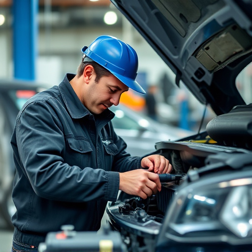 auto technician working
