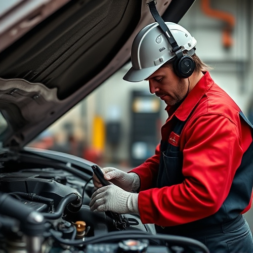 auto technician working