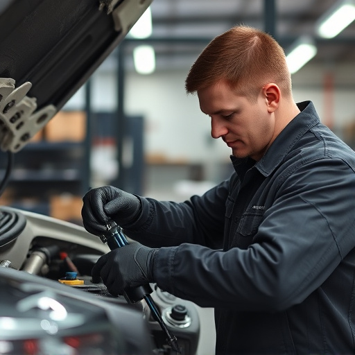auto technician working
