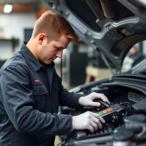 auto technician working
