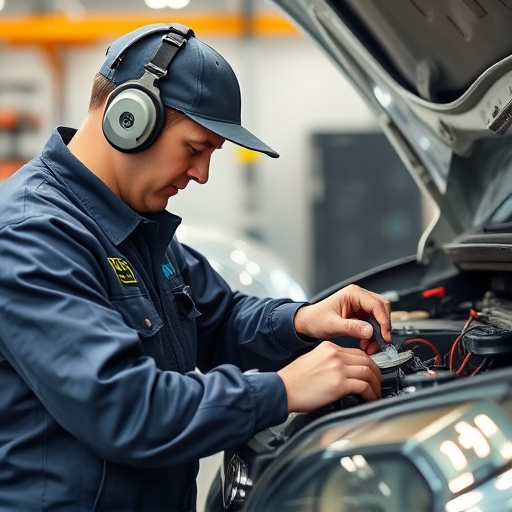 auto technician working