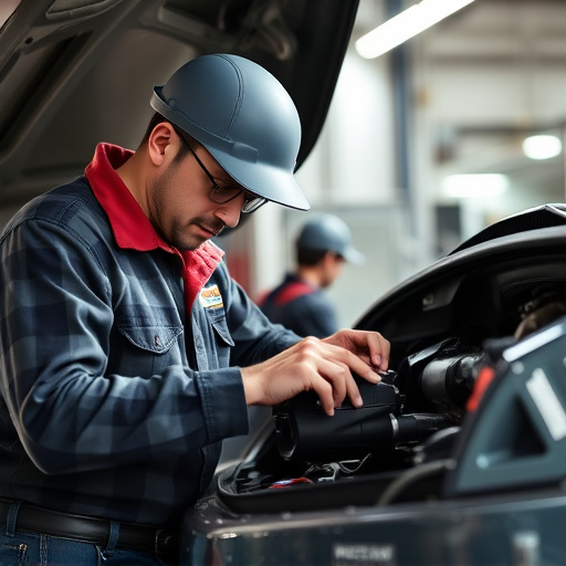 auto technician working