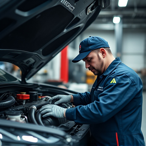 auto technician working