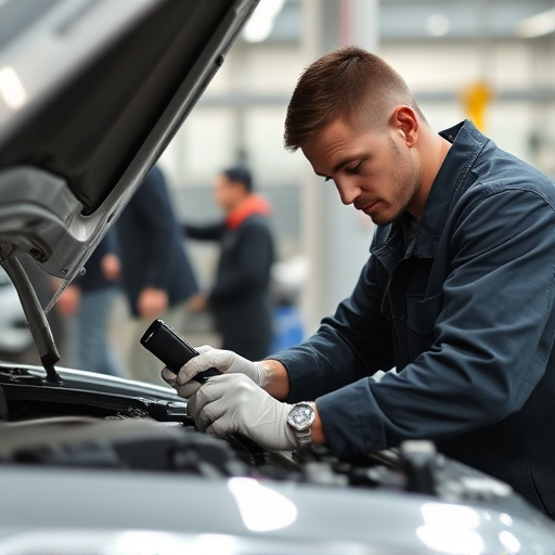auto technician working