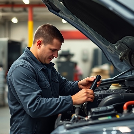 auto technician working