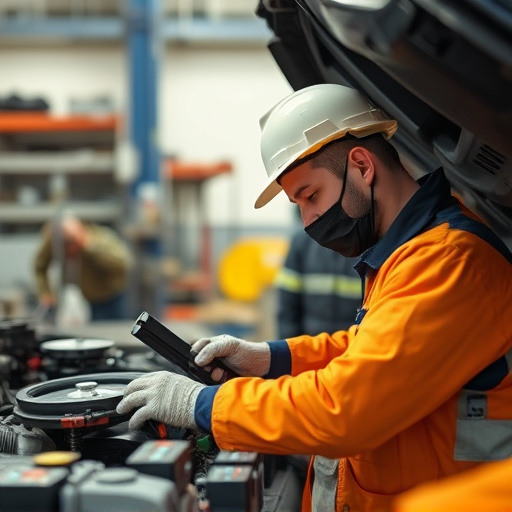 auto technician working