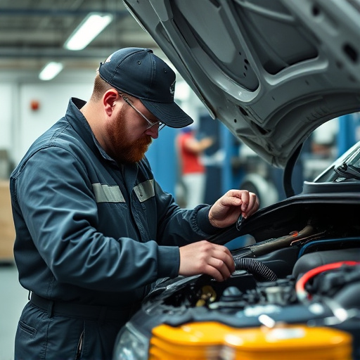 auto technician working