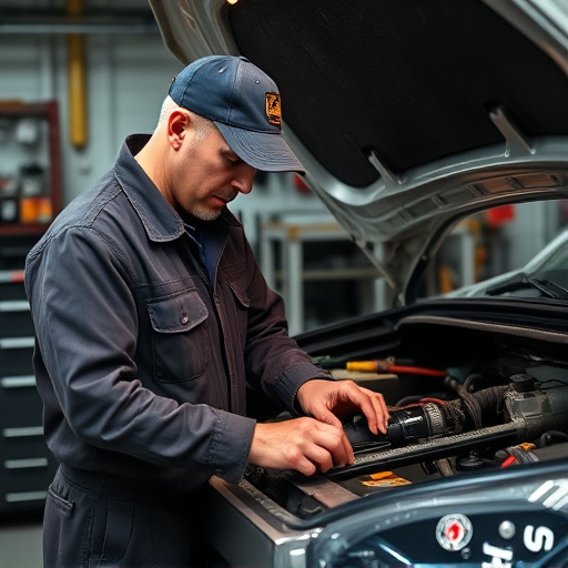 auto technician working