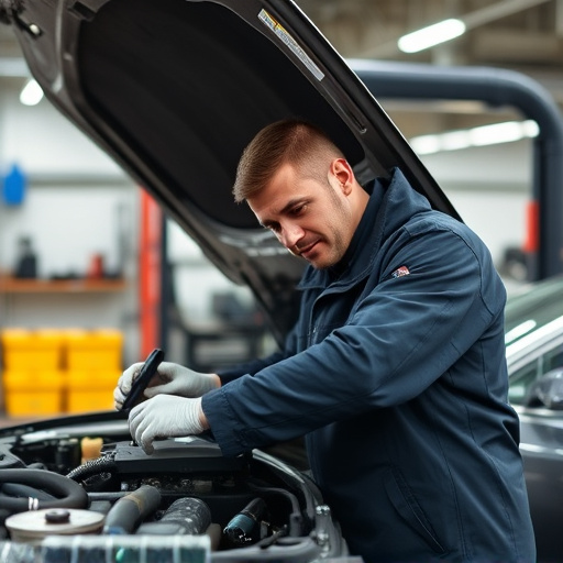 auto technician working