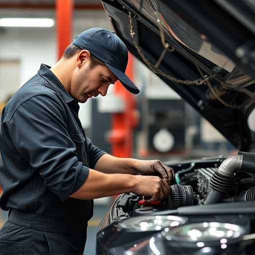 auto technician working