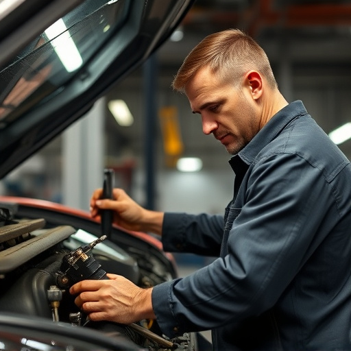 auto technician working