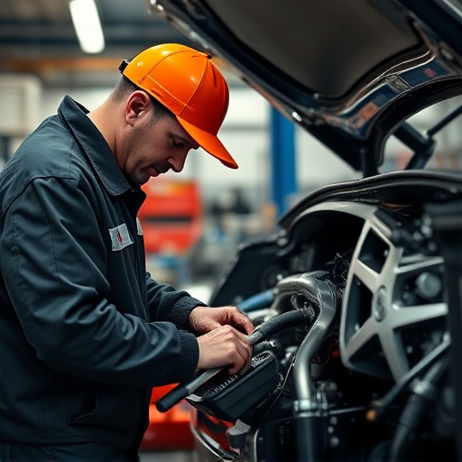 auto technician working