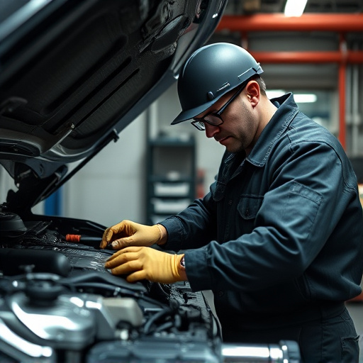 auto technician working