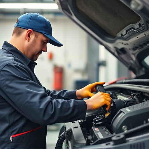 auto technician working