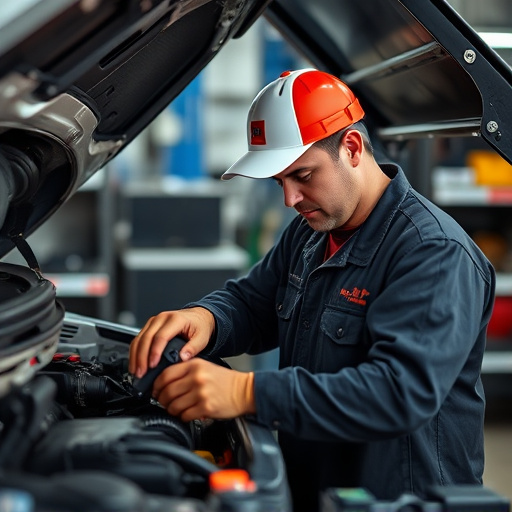 auto technician working