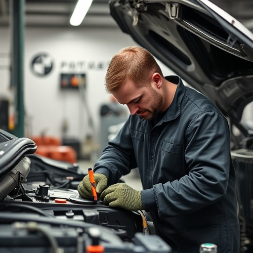 auto technician working
