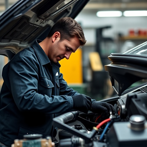 auto technician working