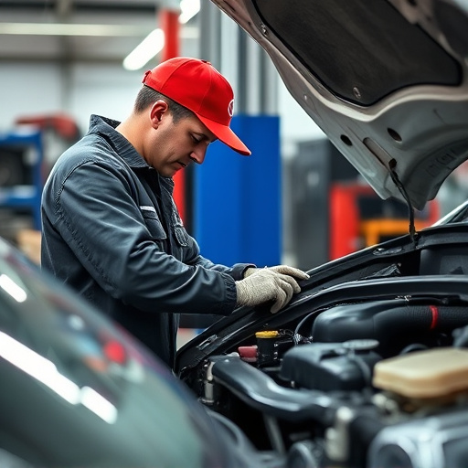 auto technician working