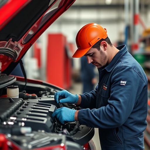 auto technician working