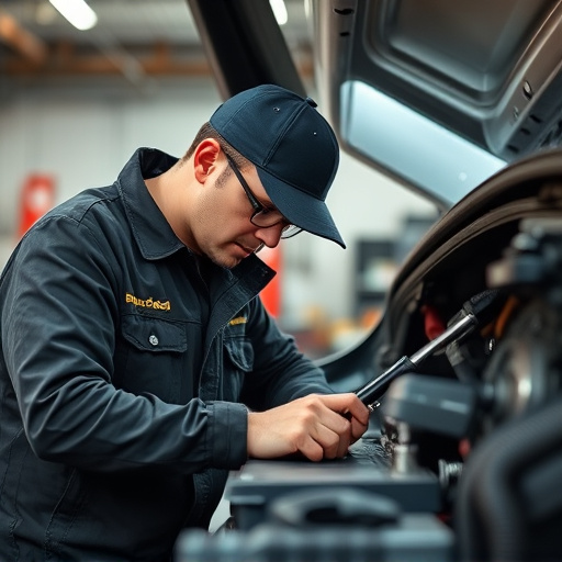 auto technician working