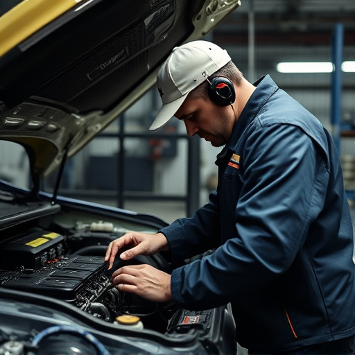 auto technician working