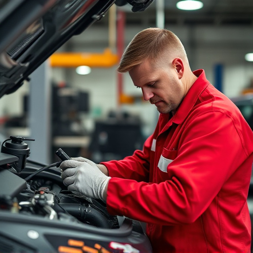 auto technician working