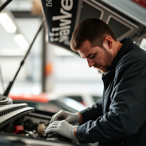 auto technician working