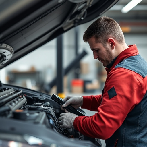 auto technician working
