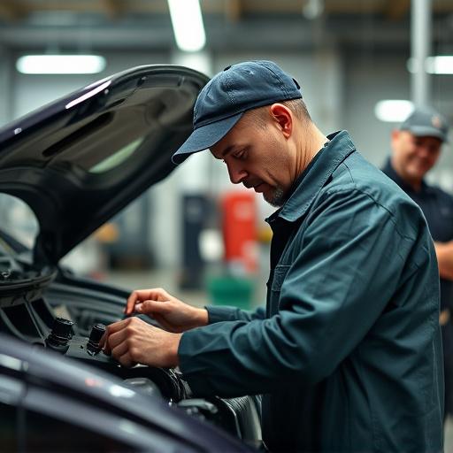 auto technician working