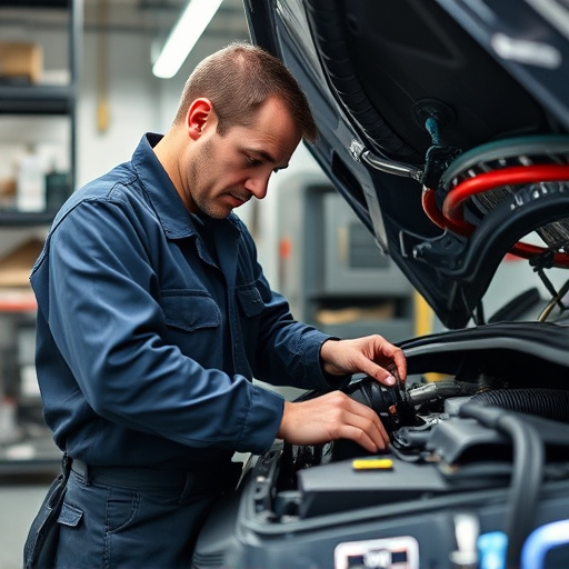 auto technician working