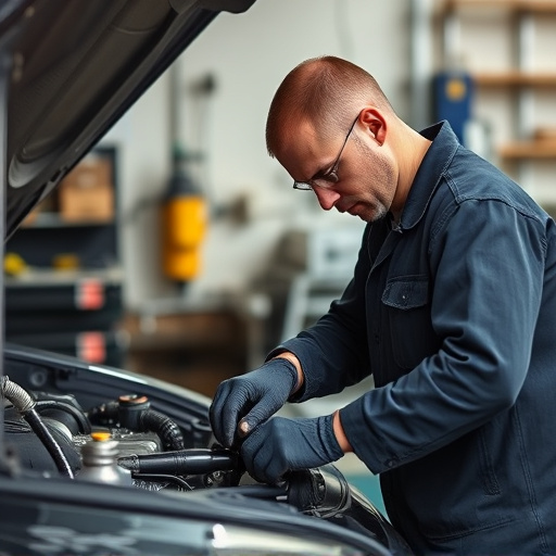 auto technician working