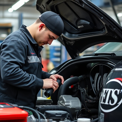 auto technician working