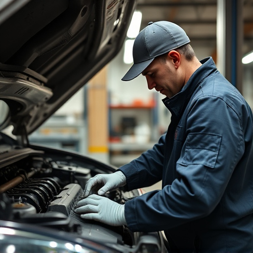 auto technician working