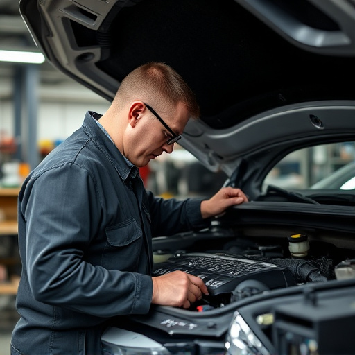 auto technician working