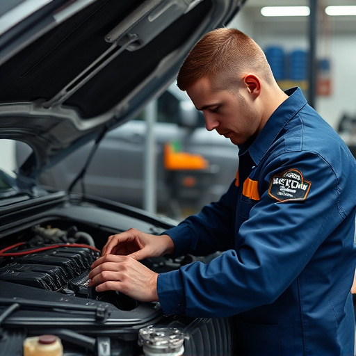 auto technician working