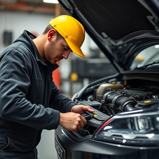 auto technician working
