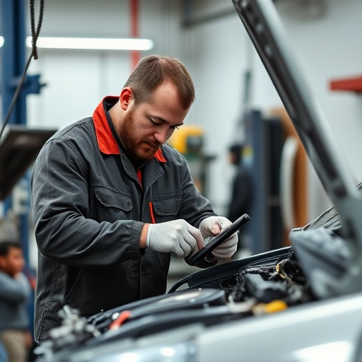 auto technician working