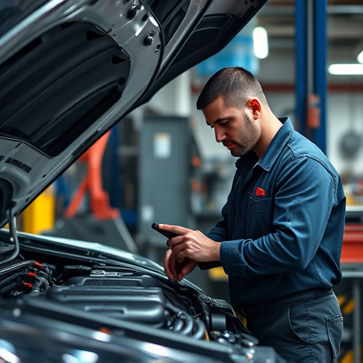 auto technician working
