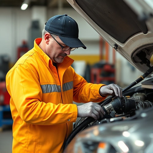 auto technician working