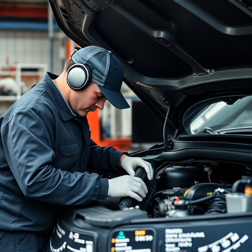 auto technician working