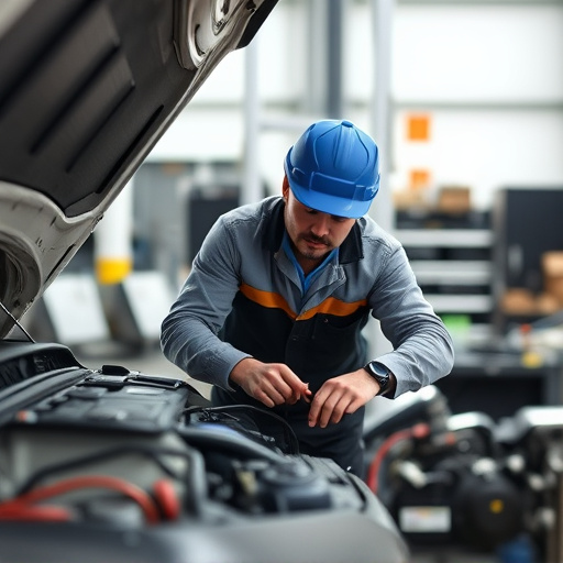 auto technician working