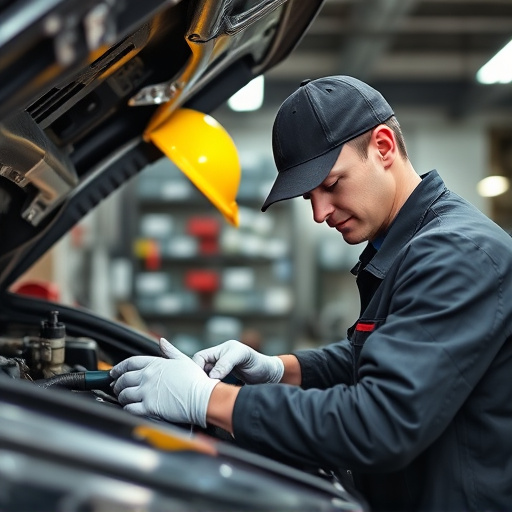 auto technician working