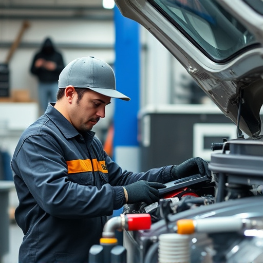 auto technician working